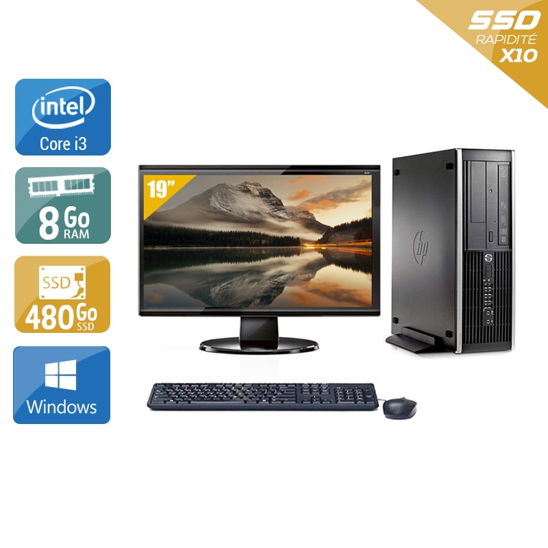 HP Compaq Pro 6200 SFF i3 + Écran - 19'' 8Go RAM 480Go SSD Windows 10  Bon étatOccasion certifiée reconditionnée Bon état -  reconditionné disponible sur Kiatoo
