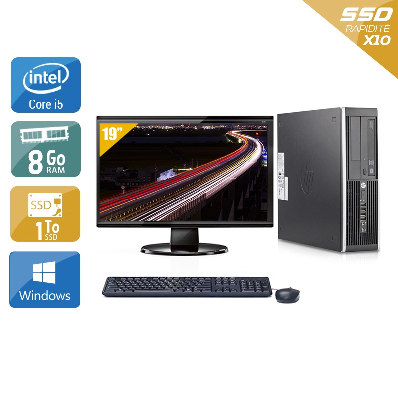 HP Compaq Elite 8200 SFF i5 + Écran - 19'' 8Go RAM 1To SSD Windows 10  Bon étatOccasion certifiée reconditionnée Bon état -  reconditionné disponible sur Kiatoo