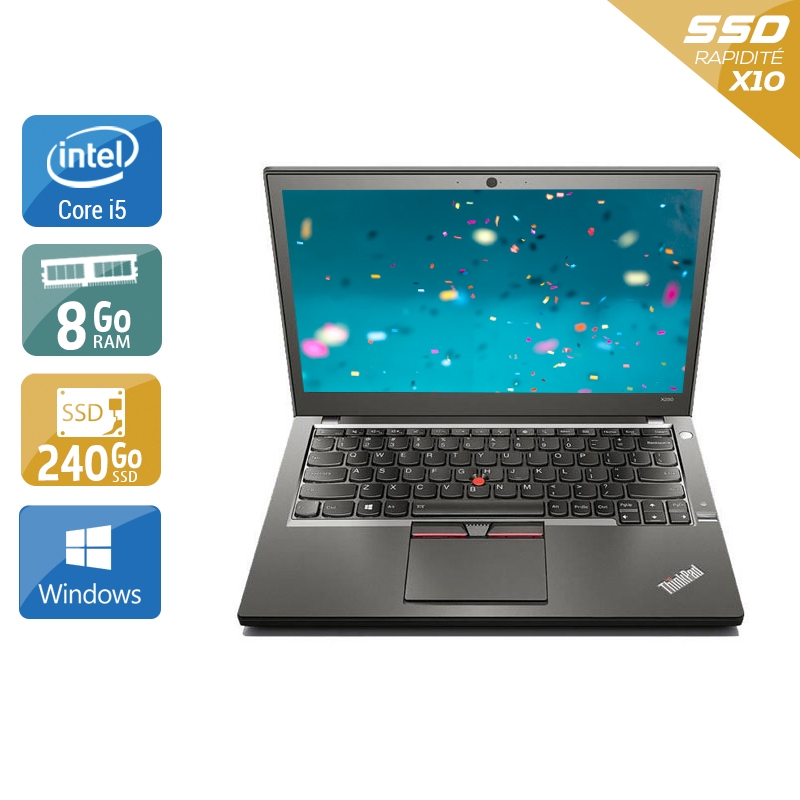 Acheter Lenovo ThinkPad X250 12,5'' i5 - 8Go RAM 240Go SSD Windows 10 Bon étatOccasion certifiée reconditionnée Bon état - 190,83 € Lenovo ThinkPad X250 12,5'' i5 - 8Go RAM 240Go SSD Windows 10 Bon étatOccasion certifiée reconditionnée Bon état - reconditionné disponible sur Kiatoo