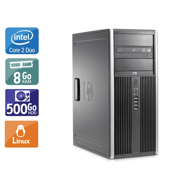 HP Compaq Elite 8000 Tower Core 2 Duo - 8Go RAM 500Go HDD Linux  Bon étatOccasion certifiée reconditionnée Bon état -  reconditionné disponible sur Kiatoo