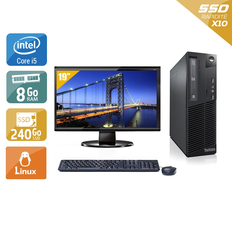 Acheter Lenovo ThinkCentre M72E SFF i5 + Écran - 19'' 8Go RAM 240Go SSD Linux Bon étatOccasion certifiée reconditionnée Bon état - 224,17 € Lenovo ThinkCentre M72E SFF i5 + Écran - 19'' 8Go RAM 240Go SSD Linux Bon étatOccasion certifiée reconditionnée Bon état - reconditionné disponible sur Kiatoo