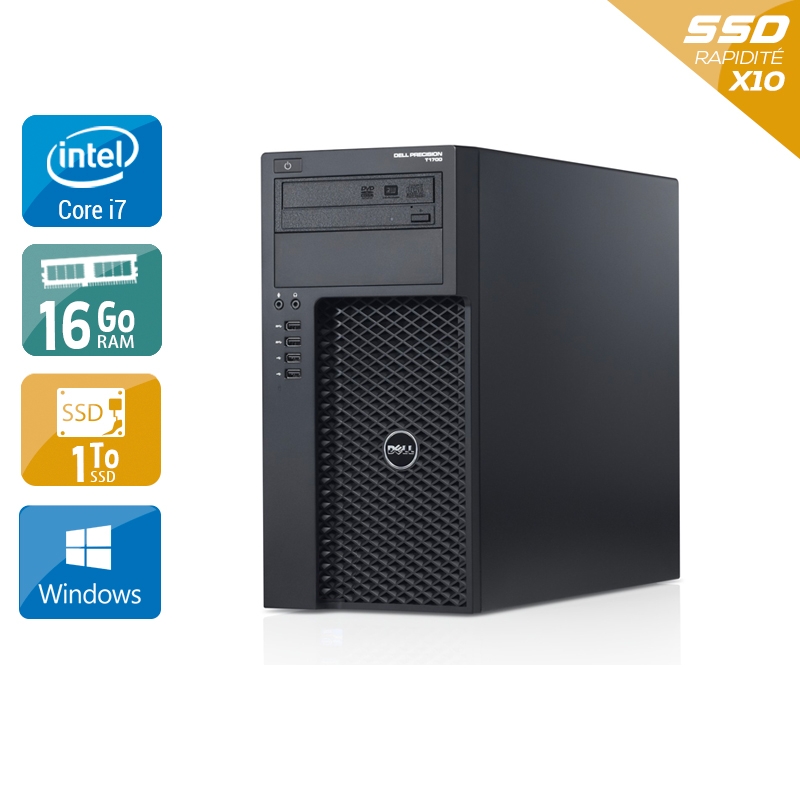 Acheter Dell Precision T1700 Tower i7 - 16Go RAM 1To SSD Windows 10 Très bon étatOccasion certifiée reconditionnée Bon état - 349,17 € Dell Precision T1700 Tower i7 - 16Go RAM 1To SSD Windows 10 Très bon étatOccasion certifiée reconditionnée Bon état - reconditionné disponible sur Kiatoo