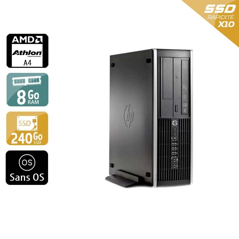 HP Compaq Pro 6305 SFF AMD A4 - 8Go RAM 240Go SSD Sans OS  Très bon étatOccasion certifiée reconditionnée Bon état -  reconditionné disponible sur Kiatoo