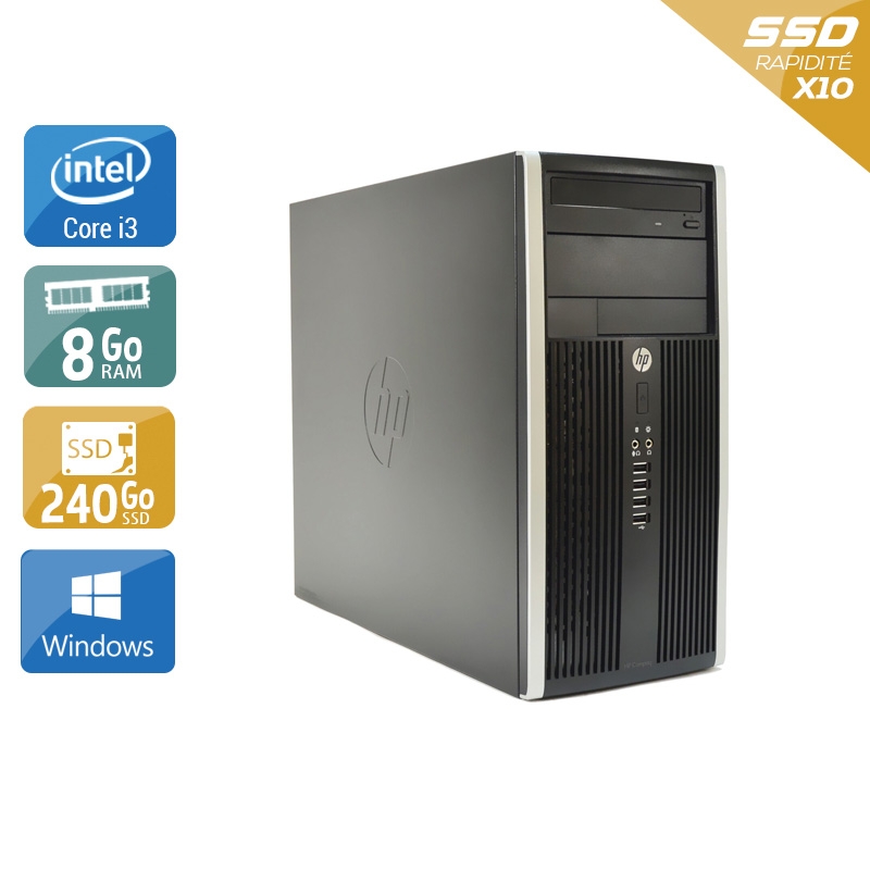 HP Compaq Pro 6200 Tower i3 - 8Go RAM 240Go SSD Windows 10  Très bon étatOccasion certifiée reconditionnée Bon état -  reconditionné disponible sur Kiatoo