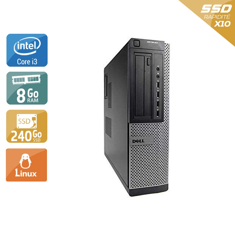Dell Optiplex 9010 Desktop i3 - 8Go RAM 240Go SSD Linux  Bon étatOccasion certifiée reconditionnée Bon état -  reconditionné disponible sur Kiatoo