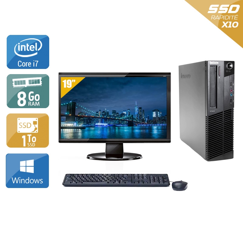 Acheter Lenovo ThinkCentre M92 SFF i7 + Écran - 19'' 8Go RAM 1To SSD Windows 10 Bon étatOccasion certifiée reconditionnée Bon état - 307,50 € Lenovo ThinkCentre M92 SFF i7 + Écran - 19'' 8Go RAM 1To SSD Windows 10 Bon étatOccasion certifiée reconditionnée Bon état - reconditionné disponible sur Kiatoo