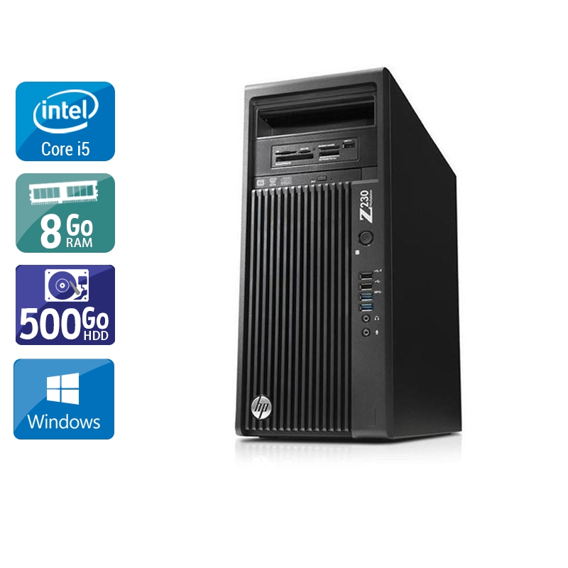 Acheter HP Workstation Z230 Tower i5 - 8Go RAM 500Go HDD Windows 10 Bon étatOccasion certifiée reconditionnée Bon état - 190,83 € HP Workstation Z230 Tower i5 - 8Go RAM 500Go HDD Windows 10 Bon étatOccasion certifiée reconditionnée Bon état - reconditionné disponible sur Kiatoo