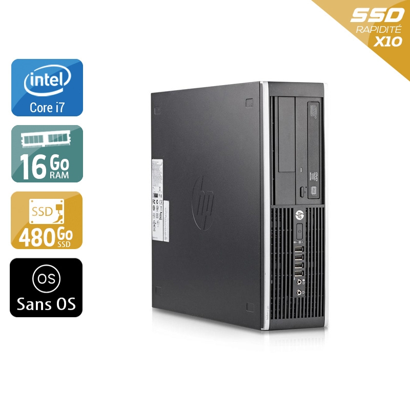 HP Compaq Elite 8200 SFF i7 - 16Go RAM 480Go SSD Sans OS  Bon étatOccasion certifiée reconditionnée Bon état -  reconditionné disponible sur Kiatoo