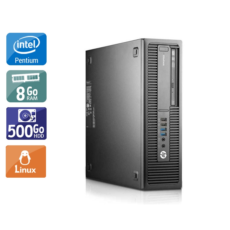 HP EliteDesk 800 G1 SFF Pentium G Dual Core - 8Go RAM 500Go HDD Linux  Très bon étatOccasion certifiée reconditionnée Bon état -  reconditionné disponible sur Kiatoo