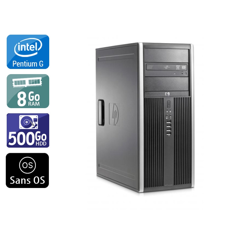 HP Compaq Elite 8100 Tower Pentium G Dual Core - 8Go RAM 500Go HDD Sans OS  Très bon étatOccasion certifiée reconditionnée Bon état -  reconditionné disponible sur Kiatoo