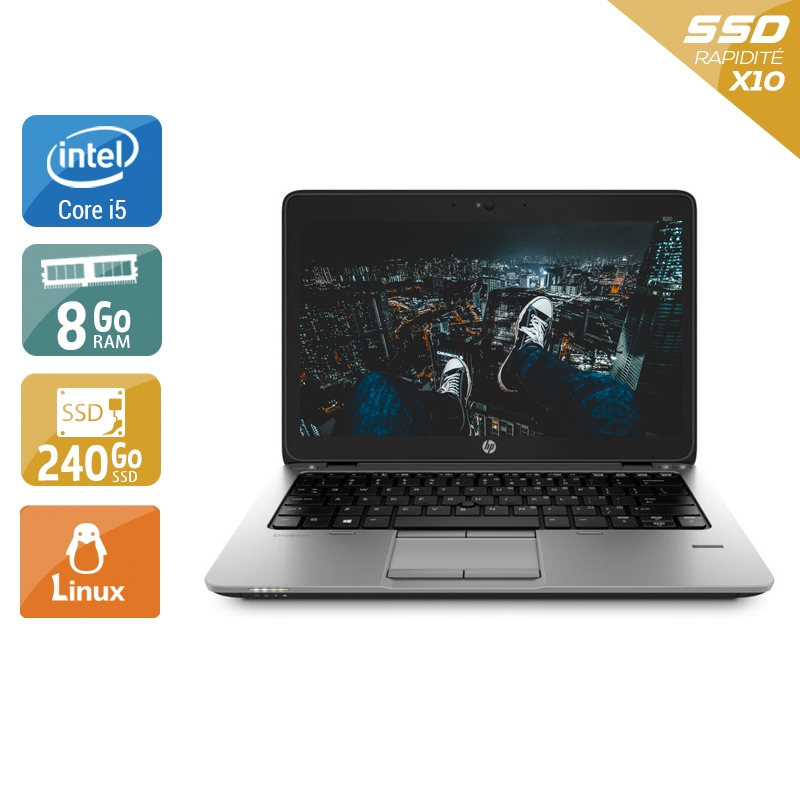 HP EliteBook 820 G1 12,5'' i5 - 8Go RAM 240Go SSD Linux  Bon étatOccasion certifiée reconditionnée Bon état -  reconditionné disponible sur Kiatoo