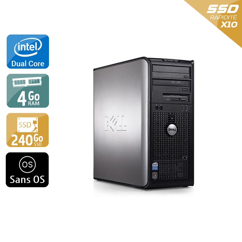 Dell Optiplex 360 Tower Dual Core - 4Go RAM 240Go SSD Sans OS  Bon étatOccasion certifiée reconditionnée Bon état -  reconditionné disponible sur Kiatoo
