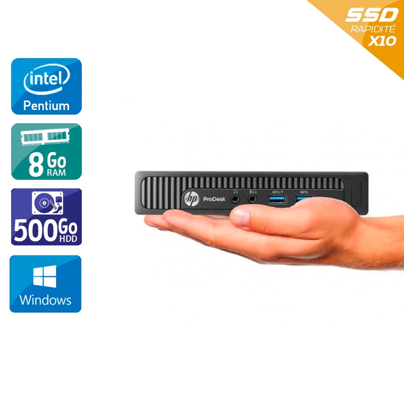 Acheter HP ProDesk 600 G2 Tiny Pentium G Dual Core Gen 6 - 8Go RAM 500Go HDD Windows 10 Très bon étatOccasion certifiée reconditionnée Bon état - 249,17 € HP ProDesk 600 G2 Tiny Pentium G Dual Core Gen 6 - 8Go RAM 500Go HDD Windows 10 Très bon étatOccasion certifiée reconditionnée Bon état - reconditionné disponible sur Kiatoo