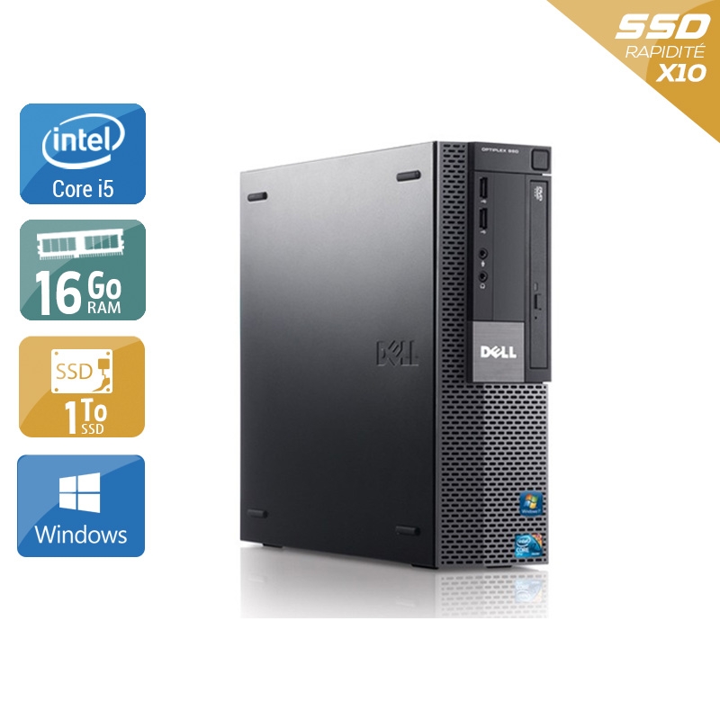Dell Optiplex 980 Desktop i5 - 16Go RAM 1To SSD Windows 10  Bon étatOccasion certifiée reconditionnée Bon état -  reconditionné disponible sur Kiatoo