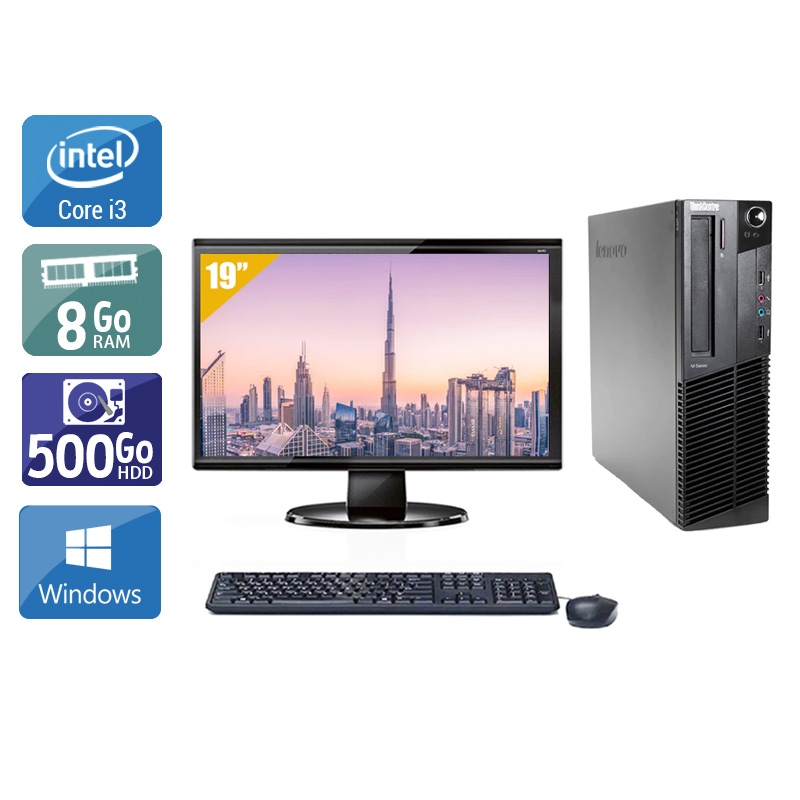Acheter Lenovo ThinkCentre M90 SFF i3 + Écran - 19'' 8Go RAM 500Go HDD Windows 10 Bon étatOccasion certifiée reconditionnée Bon état - 224,17 € Lenovo ThinkCentre M90 SFF i3 + Écran - 19'' 8Go RAM 500Go HDD Windows 10 Bon étatOccasion certifiée reconditionnée Bon état - reconditionné disponible sur Kiatoo