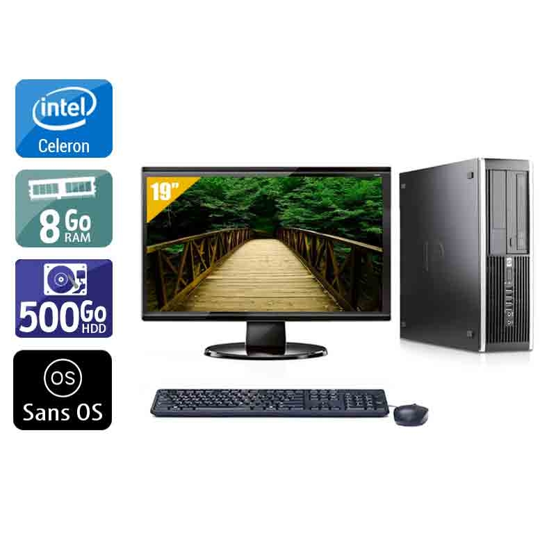 HP Compaq Pro 6000 SFF Celeron Dual Core + Écran - 19'' 8Go RAM 500Go HDD Sans OS  Bon étatOccasion certifiée reconditionnée Bon état -  reconditionné disponible sur Kiatoo