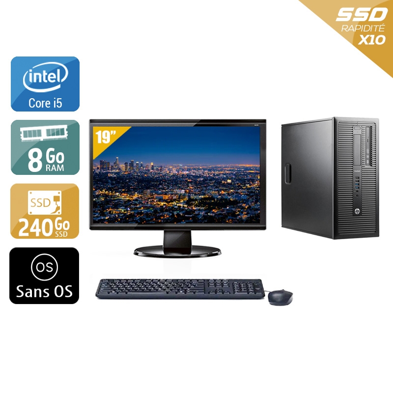 Acheter HP ProDesk 600 G1 Tower i5 + Écran - 19'' 8Go RAM 240Go SSD Sans OS Bon étatOccasion certifiée reconditionnée Bon état - 224,17 € HP ProDesk 600 G1 Tower i5 + Écran - 19'' 8Go RAM 240Go SSD Sans OS Bon étatOccasion certifiée reconditionnée Bon état - reconditionné disponible sur Kiatoo