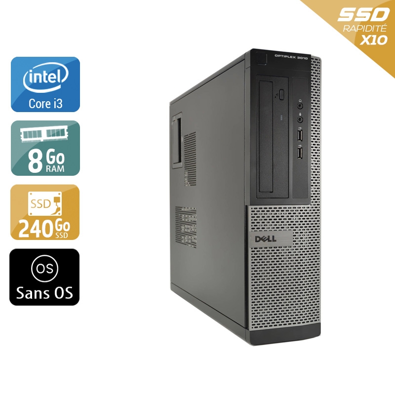 Acheter Dell Optiplex 3010 Desktop i3 - 8Go RAM 240Go SSD Sans OS Bon étatOccasion certifiée reconditionnée Bon état - 190,83 € Dell Optiplex 3010 Desktop i3 - 8Go RAM 240Go SSD Sans OS Bon étatOccasion certifiée reconditionnée Bon état - reconditionné disponible sur Kiatoo
