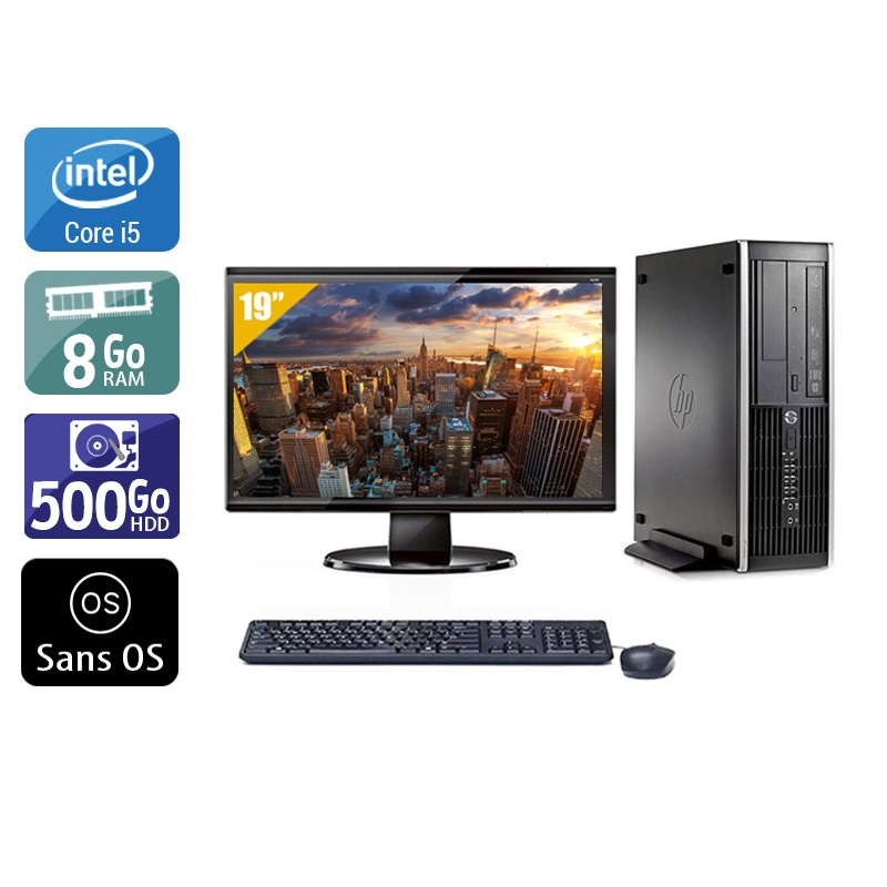 HP Compaq Pro 6200 SFF i5 + Écran - 19'' 8Go RAM 500Go HDD Sans OS  Bon étatOccasion certifiée reconditionnée Bon état -  reconditionné disponible sur Kiatoo