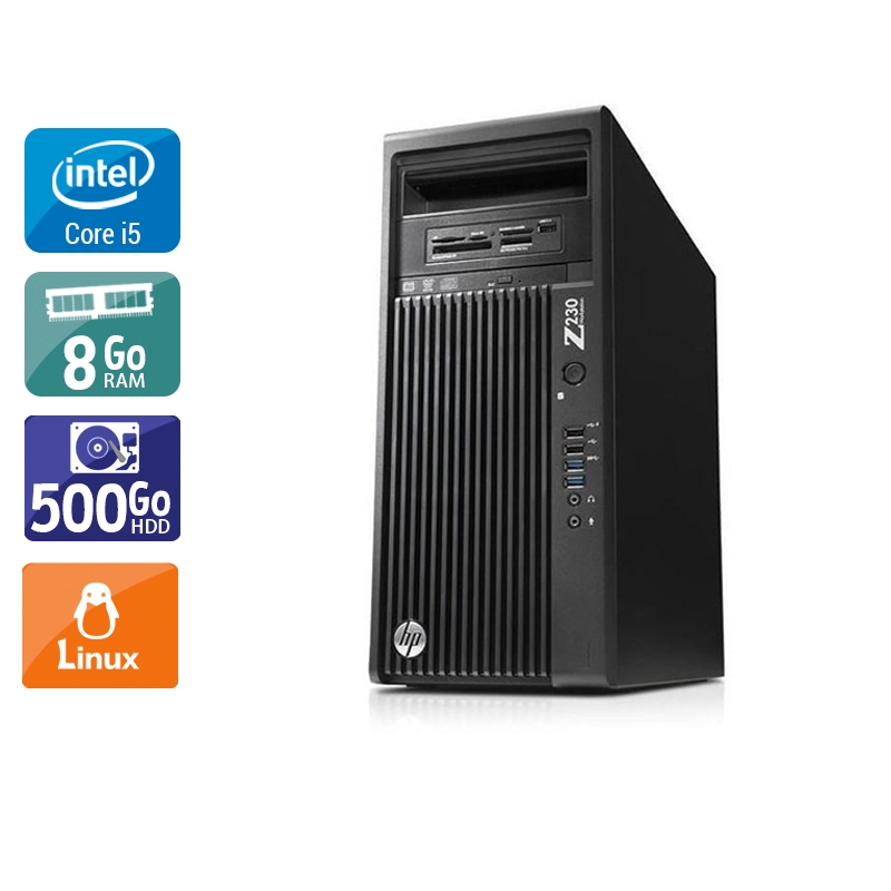 HP Workstation Z230 Tower i5 - 8Go RAM 500Go HDD Linux  Très bon étatOccasion certifiée reconditionnée Bon état -  reconditionné disponible sur Kiatoo