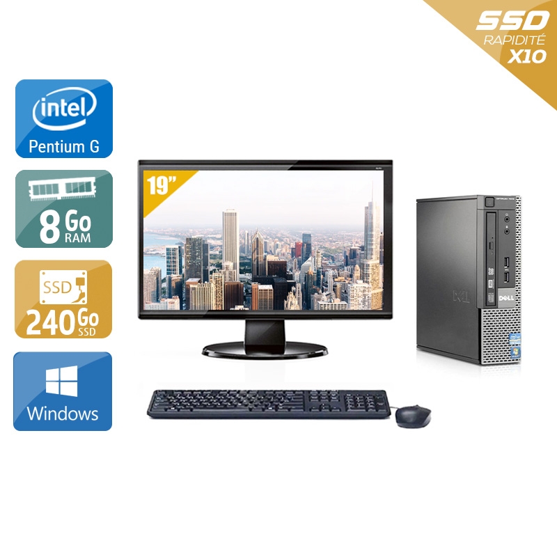 Acheter Dell Optiplex 790 USDT Pentium G Dual Core + Écran - 19'' 8Go RAM 240Go SSD Windows 10 Bon étatOccasion certifiée reconditionnée Bon état - 299,17 € Dell Optiplex 790 USDT Pentium G Dual Core + Écran - 19'' 8Go RAM 240Go SSD Windows 10 Bon étatOccasion certifiée reconditionnée Bon état - reconditionné disponible sur Kiatoo