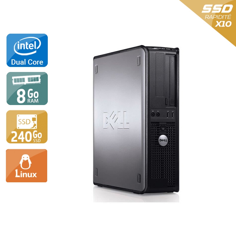 Acheter Dell Optiplex 780 SFF Dual Core - 8Go RAM 240Go SSD Linux Bon étatOccasion certifiée reconditionnée Bon état - 190,83 € Dell Optiplex 780 SFF Dual Core - 8Go RAM 240Go SSD Linux Bon étatOccasion certifiée reconditionnée Bon état - reconditionné disponible sur Kiatoo