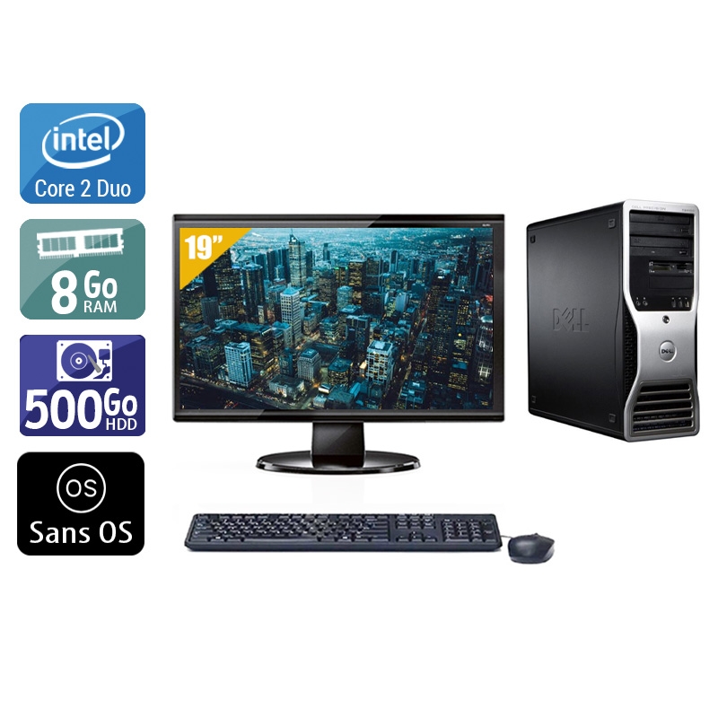 Dell Precision T3400 Tower Core 2 Duo + Écran - 19'' 8Go RAM 500Go HDD Sans OS  Bon étatOccasion certifiée reconditionnée Bon état -  reconditionné disponible sur Kiatoo