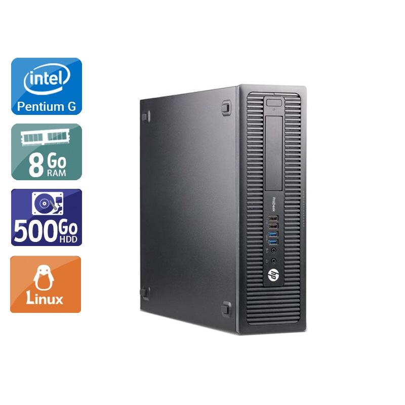 HP ProDesk 600 G2 SFF Pentium G Dual Core Gen 6 - 8Go RAM 500Go HDD Linux  État correctOccasion certifiée reconditionnée Bon état -  reconditionné disponible sur Kiatoo