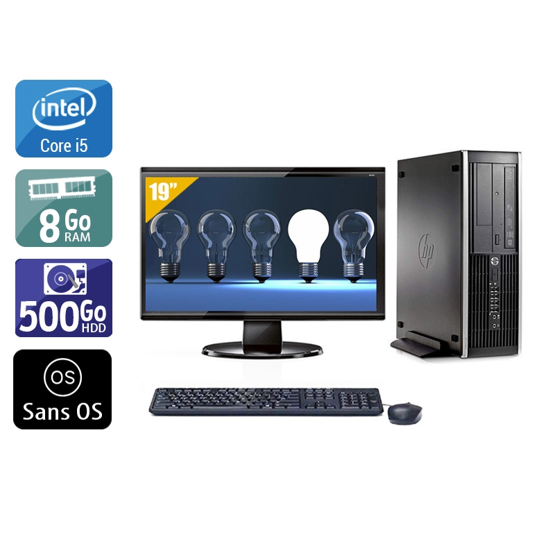 HP Compaq Pro 6300 SFF i5 + Écran - 19'' 8Go RAM 500Go HDD Sans OS  Très bon étatOccasion certifiée reconditionnée Bon état -  reconditionné disponible sur Kiatoo