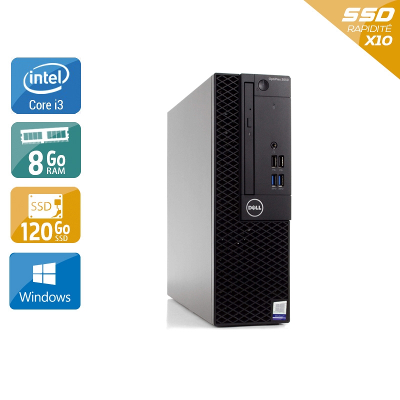 Dell Optiplex 3050 Desktop i3 Gen 7 - 8Go RAM 120Go SSD Windows 10  Bon étatOccasion certifiée reconditionnée Bon état -  reconditionné disponible sur Kiatoo