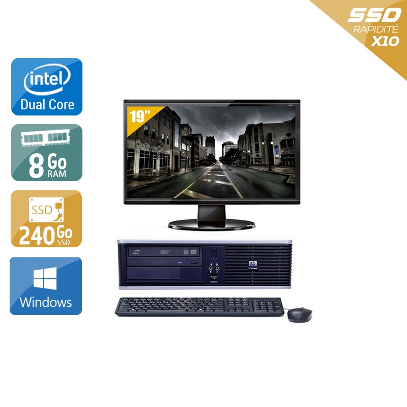 Acheter HP Compaq dc7900 SFF Dual Core + Écran - 19'' 8Go RAM 240Go SSD Windows 10 Bon étatOccasion certifiée reconditionnée Bon état - 224,17 € HP Compaq dc7900 SFF Dual Core + Écran - 19'' 8Go RAM 240Go SSD Windows 10 Bon étatOccasion certifiée reconditionnée Bon état - reconditionné disponible sur Kiatoo