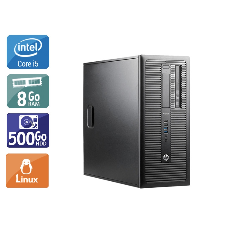 HP ProDesk 600 G1 Tower i5 - 8Go RAM 500Go HDD Linux  Bon étatOccasion certifiée reconditionnée Bon état -  reconditionné disponible sur Kiatoo