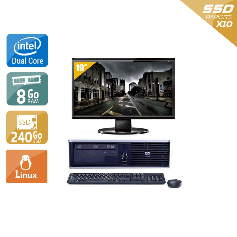 Acheter HP Compaq dc7900 SFF Dual Core + Écran - 19'' 8Go RAM 240Go SSD Linux Bon étatOccasion certifiée reconditionnée Bon état - 224,17 € HP Compaq dc7900 SFF Dual Core + Écran - 19'' 8Go RAM 240Go SSD Linux Bon étatOccasion certifiée reconditionnée Bon état - reconditionné disponible sur Kiatoo