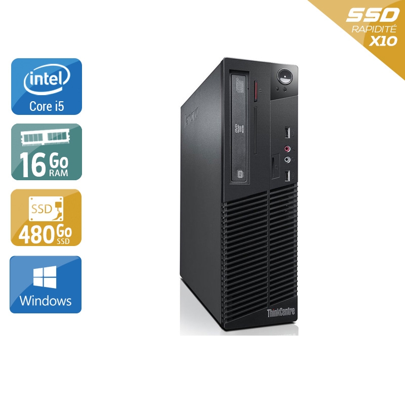 Lenovo ThinkCentre M81 SFF i5 - 16Go RAM 480Go SSD Windows 10  Bon étatOccasion certifiée reconditionnée Bon état -  reconditionné disponible sur Kiatoo