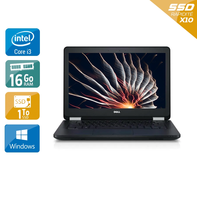 Dell Latitude E5270 12,5'' i3 Gen 6 - 16Go RAM 1To SSD Windows 10  Très bon étatOccasion certifiée reconditionnée Bon état -  reconditionné disponible sur Kiatoo
