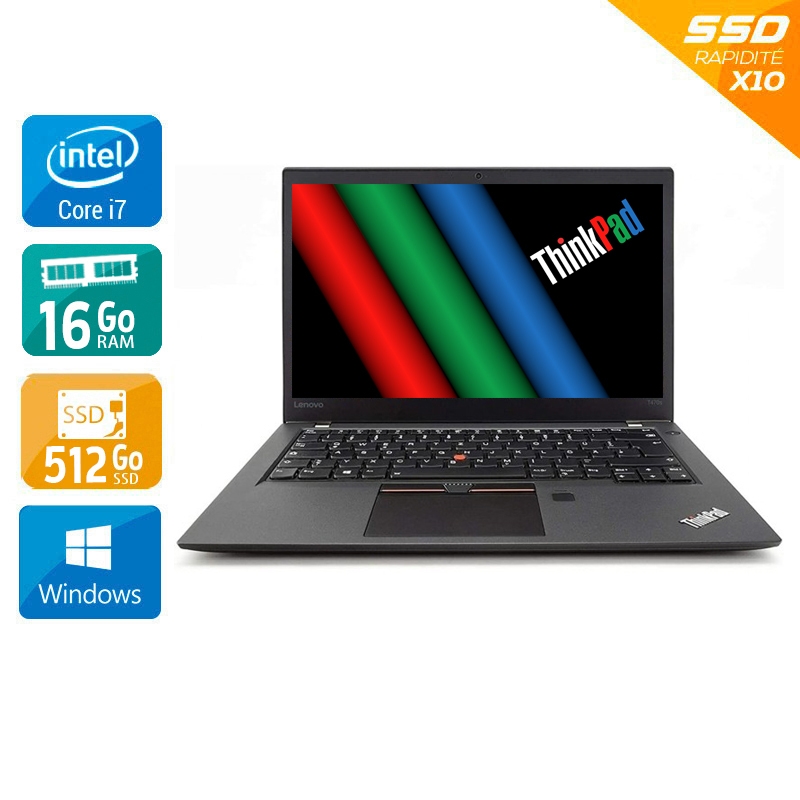 Lenovo ThinkPad T470 14'' i7 Gen 7 - 16Go RAM 512Go SSD Windows 10  État correctOccasion certifiée reconditionnée Bon état -  reconditionné disponible sur Kiatoo