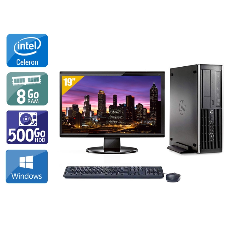 HP Compaq Pro 6300 SFF Celeron Dual Core + Écran - 19'' 8Go RAM 500Go HDD Windows 10  Bon étatOccasion certifiée reconditionnée Bon état -  reconditionné disponible sur Kiatoo
