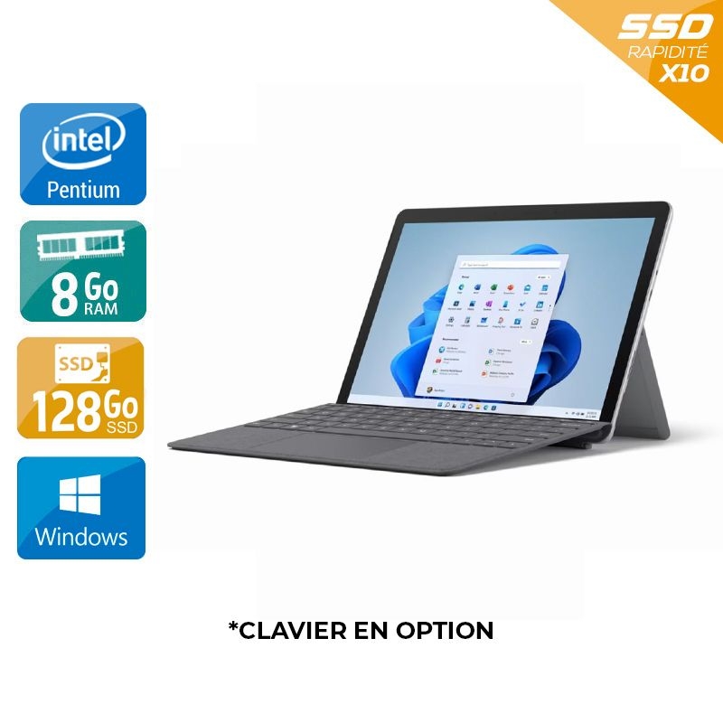 Acheter Microsoft Surface Go 3 10,5'' Pentium Gold 8Go RAM 128Go SSD Windows 11 FHD tactile ⭐ Premium - Garantie 3 ans incluseOccasion certifiée reconditionnée Bon état - 282,50 € Microsoft Surface Go 3 10,5'' Pentium Gold 8Go RAM 128Go SSD Windows 11 FHD tactile ⭐ Premium - Garantie 3 ans incluseOccasion certifiée reconditionnée Bon état - reconditionné disponible sur Kiatoo