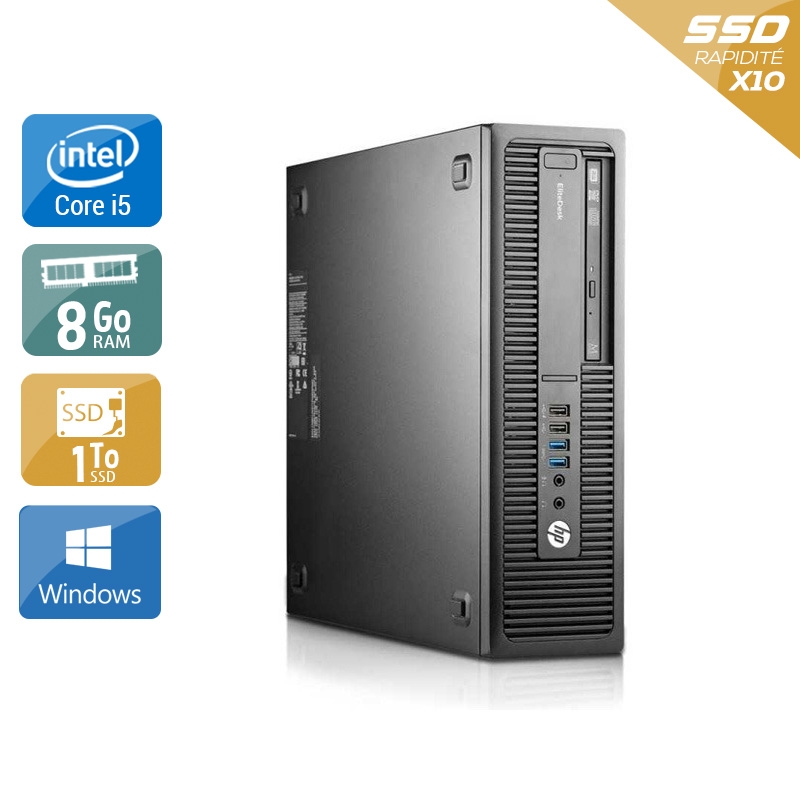 HP EliteDesk 800 G2 SFF i5 Gen 6 - 8Go RAM 1To SSD Windows 10  Très bon étatOccasion certifiée reconditionnée Bon état -  reconditionné disponible sur Kiatoo