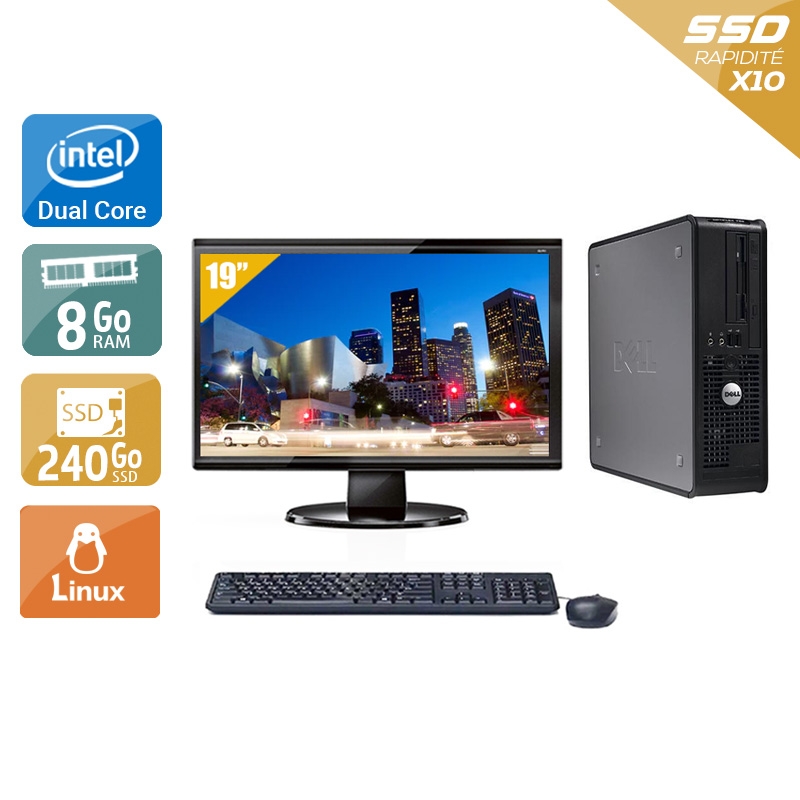 Acheter Dell Optiplex 760 SFF Dual Core + Écran - 19'' 8Go RAM 240Go SSD Linux Bon étatOccasion certifiée reconditionnée Bon état - 224,17 € Dell Optiplex 760 SFF Dual Core + Écran - 19'' 8Go RAM 240Go SSD Linux Bon étatOccasion certifiée reconditionnée Bon état - reconditionné disponible sur Kiatoo