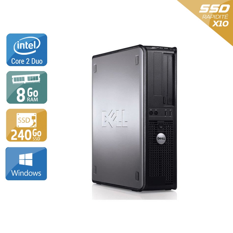 Acheter Dell Optiplex 780 SFF Core 2 Duo - 8Go RAM 240Go SSD Windows 10 Très bon étatOccasion certifiée reconditionnée Bon état - 232,50 € Dell Optiplex 780 SFF Core 2 Duo - 8Go RAM 240Go SSD Windows 10 Très bon étatOccasion certifiée reconditionnée Bon état - reconditionné disponible sur Kiatoo