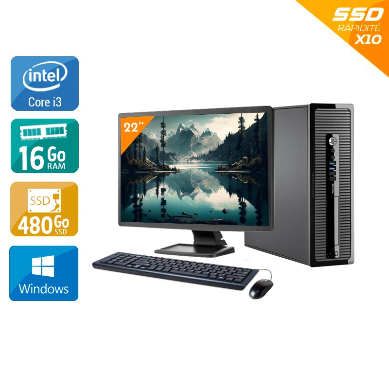Acheter HP ProDesk 600 G2 SFF i3 Gen 6 + Écran 22'' 16Go RAM 480Go SSD Windows 10 Bon étatOccasion certifiée reconditionnée Bon état - 315,83 € HP ProDesk 600 G2 SFF i3 Gen 6 + Écran 22'' 16Go RAM 480Go SSD Windows 10 Bon étatOccasion certifiée reconditionnée Bon état - reconditionné disponible sur Kiatoo