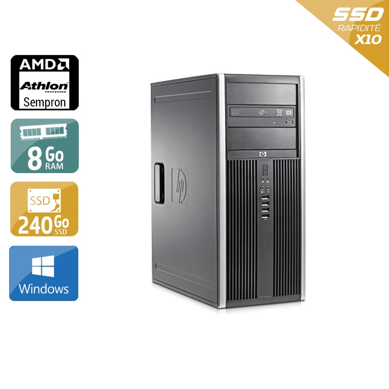 HP Compaq dc5750 Tower AMD Sempron - 8Go RAM 240Go SSD Windows 10  Bon étatOccasion certifiée reconditionnée Bon état -  reconditionné disponible sur Kiatoo