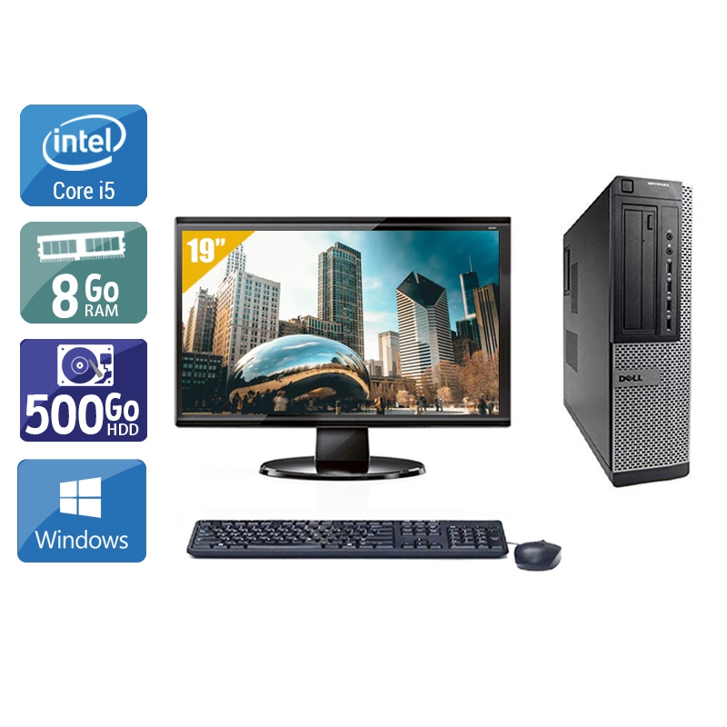 Dell Optiplex 7010 Desktop i5 + Écran - 19'' 8Go RAM 500Go HDD Windows 10  Bon étatOccasion certifiée reconditionnée Bon état -  reconditionné disponible sur Kiatoo