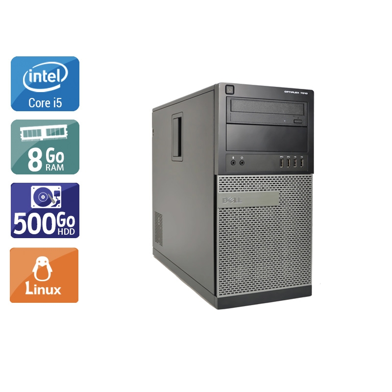 Dell Optiplex 9010 Tower i5 - 8Go RAM 500Go HDD Linux  Bon étatOccasion certifiée reconditionnée Bon état -  reconditionné disponible sur Kiatoo
