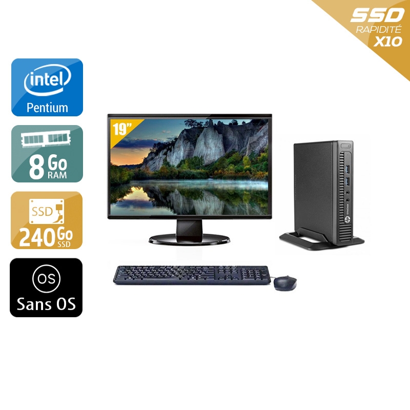 Acheter HP EliteDesk 800 G1 TINY Pentium G Dual Core + Écran - 19'' 8Go RAM 240Go SSD Sans OS Très bon étatOccasion certifiée reconditionnée Bon état - 265,84 € HP EliteDesk 800 G1 TINY Pentium G Dual Core + Écran - 19'' 8Go RAM 240Go SSD Sans OS Très bon étatOccasion certifiée reconditionnée Bon état - reconditionné disponible sur Kiatoo