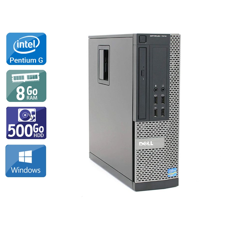 Dell Optiplex 7020 SFF Pentium G Dual Core - 8Go RAM 500Go HDD Windows 10  Bon étatOccasion certifiée reconditionnée Bon état -  reconditionné disponible sur Kiatoo