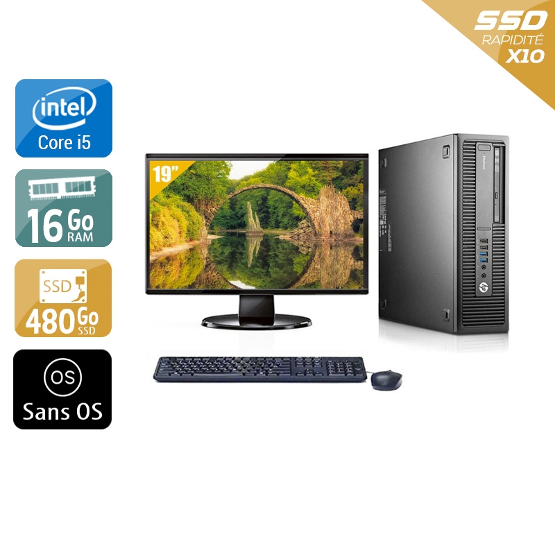 Acheter HP EliteDesk 800 G2 SFF i5 Gen 6 + Écran - 19'' 16Go RAM 480Go SSD Sans OS Bon étatOccasion certifiée reconditionnée - 299,17 € HP EliteDesk 800 G2 SFF i5 Gen 6 + Écran - 19'' 16Go RAM 480Go SSD Sans OS Bon étatOccasion certifiée reconditionnée - reconditionné disponible sur Kiatoo