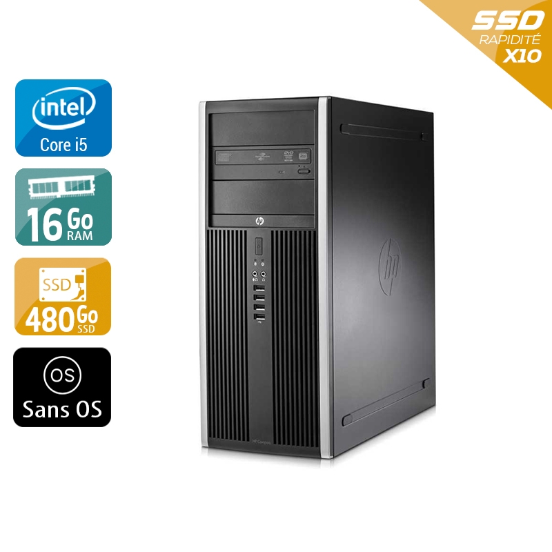 HP Compaq Elite 8100 Tower i5 - 16Go RAM 480Go SSD Sans OS  Bon étatOccasion certifiée reconditionnée Bon état -  reconditionné disponible sur Kiatoo