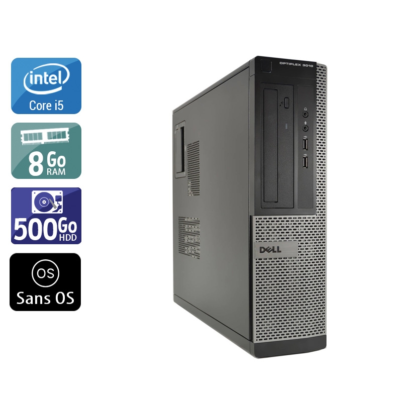 Dell Optiplex 3010 Desktop i5 - 8Go RAM 500Go HDD Sans OS  Bon étatOccasion certifiée reconditionnée Bon état -  reconditionné disponible sur Kiatoo